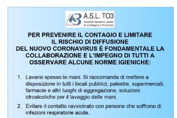 CORONAVIRUS: Misure per il contenimento e gestione dell'emergenza